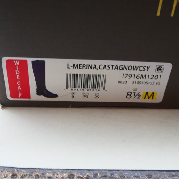 NEW Franco Sarto Women's 8.5 Merina Knee High Boot WIDE CALF Castagno Brown - Picture 11 of 13